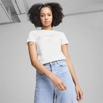 PUMA Functioneel shirt 'ESS+' in Wit: voorkant