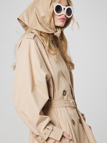 Hoermanseder x About You Between-Seasons Coat 'Fee' in Beige