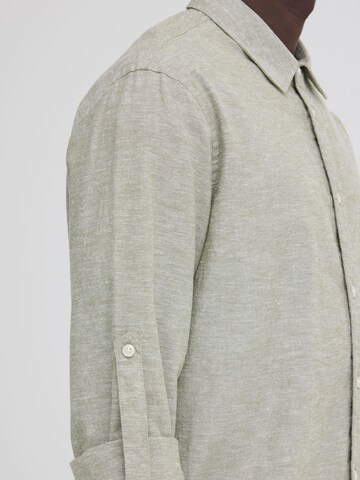 Regular fit Camicia ' BHAban Slub Linen Mix ' di BLEND in verde
