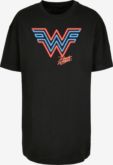 F4NT4STIC T-shirt oversize 'DC Comics Wonder Woman 84' en bleu / orange fluo / noir / blanc, Vue avec produit