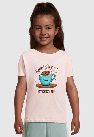 Merchcode T-Shirt 'Happy Days' in Pink: Vorderseite
