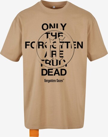 T-Shirt Forgotten Faces en beige : devant