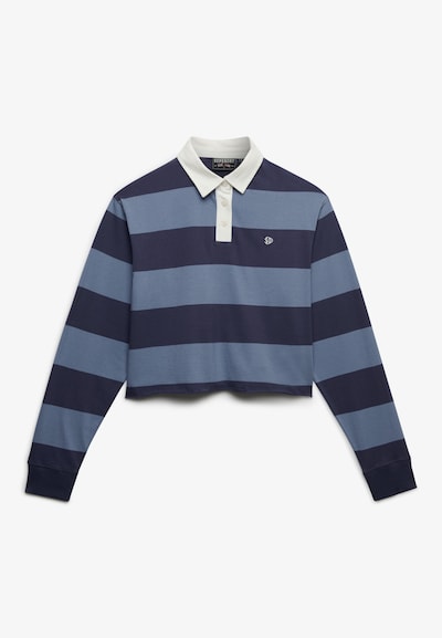 Superdry & Co Shirt 'Athletic Essential' in S in de kleur Lichtblauw / Violetblauw / Wit, Productweergave