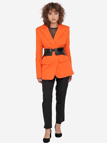 Haute Cuir - Cinturón 'Crescent Peplum Belt' en negro