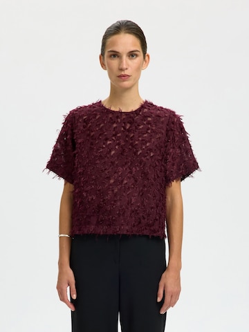 SELECTED Bluse in Rot: Vorderseite