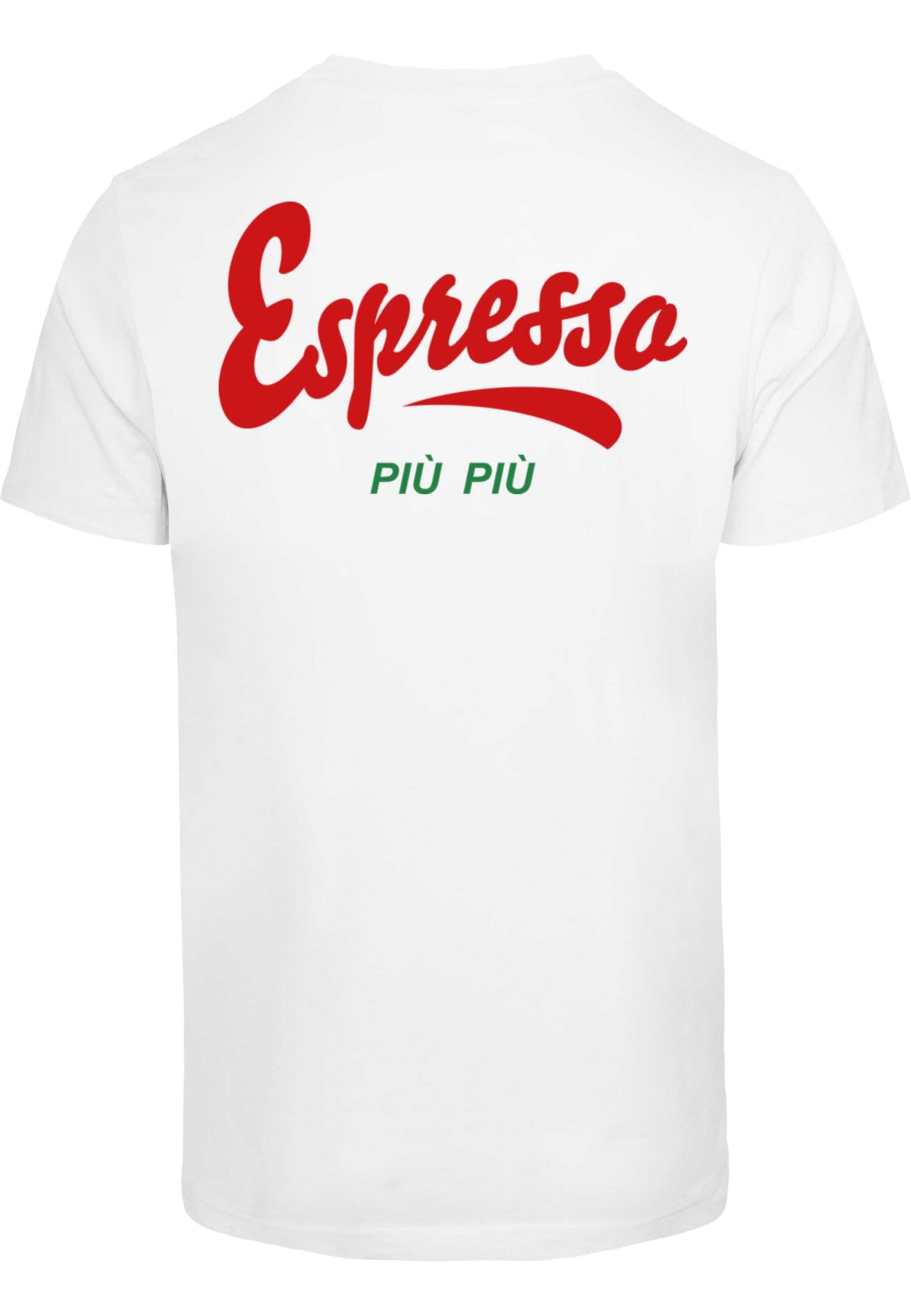 Mister Tee Póló 'Espresso Veloce' - fehér