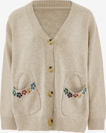 IMMY Knit Cardigan in Beige: front