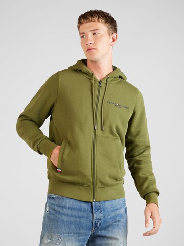 Veste de survêtement TOMMY HILFIGER en vert : devant