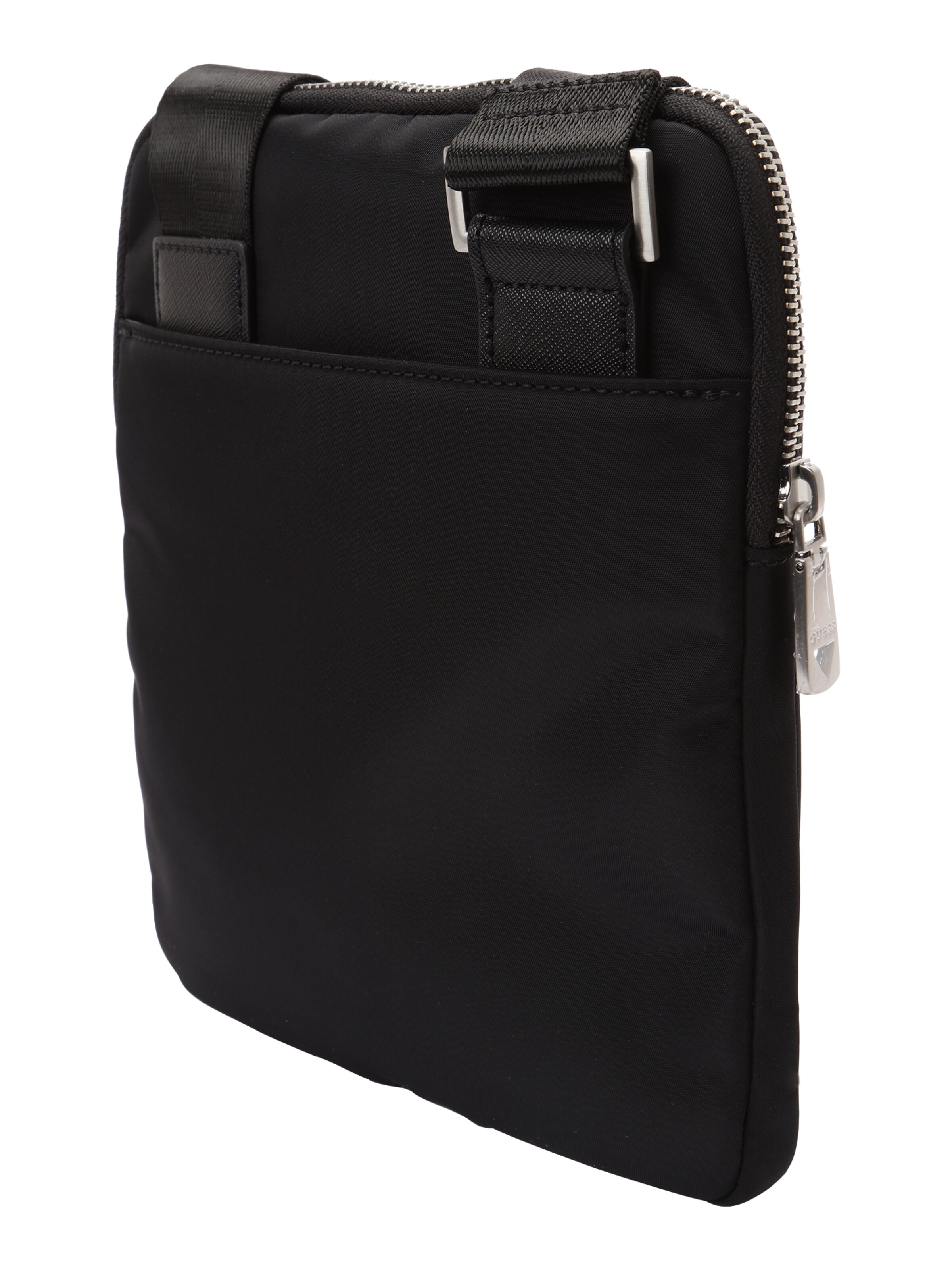 GUESS Skuldertaske 'MILANO CROSSBODY FLAT' i sort