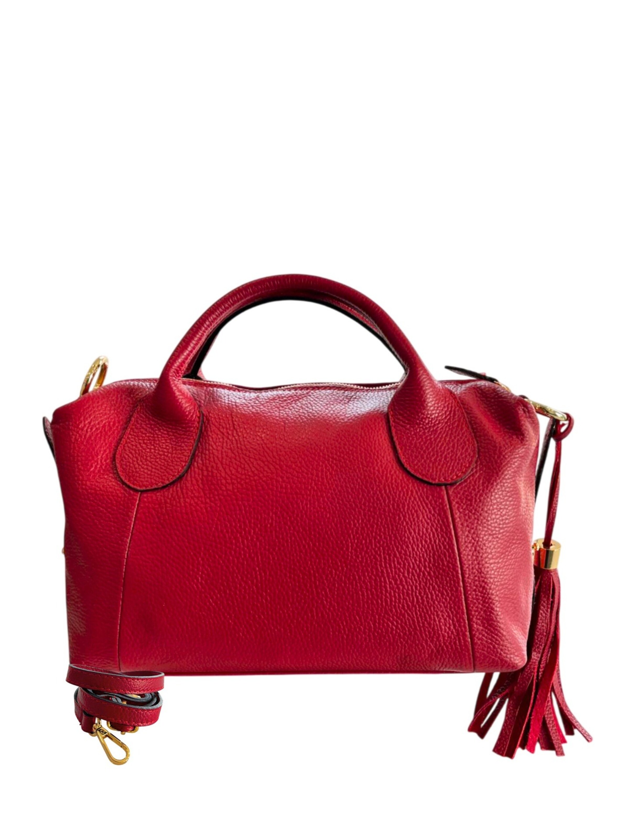 Borsa a mano 'Borsa a Mano Donna Pelle Vacchetta 100% - Modello Lucca Baldinini' di Baldinini Trend in rosso