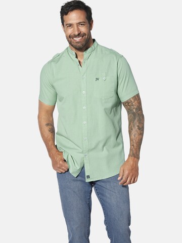 Fit confort Chemise 'Faanik' Jan Vanderstorm en vert : devant