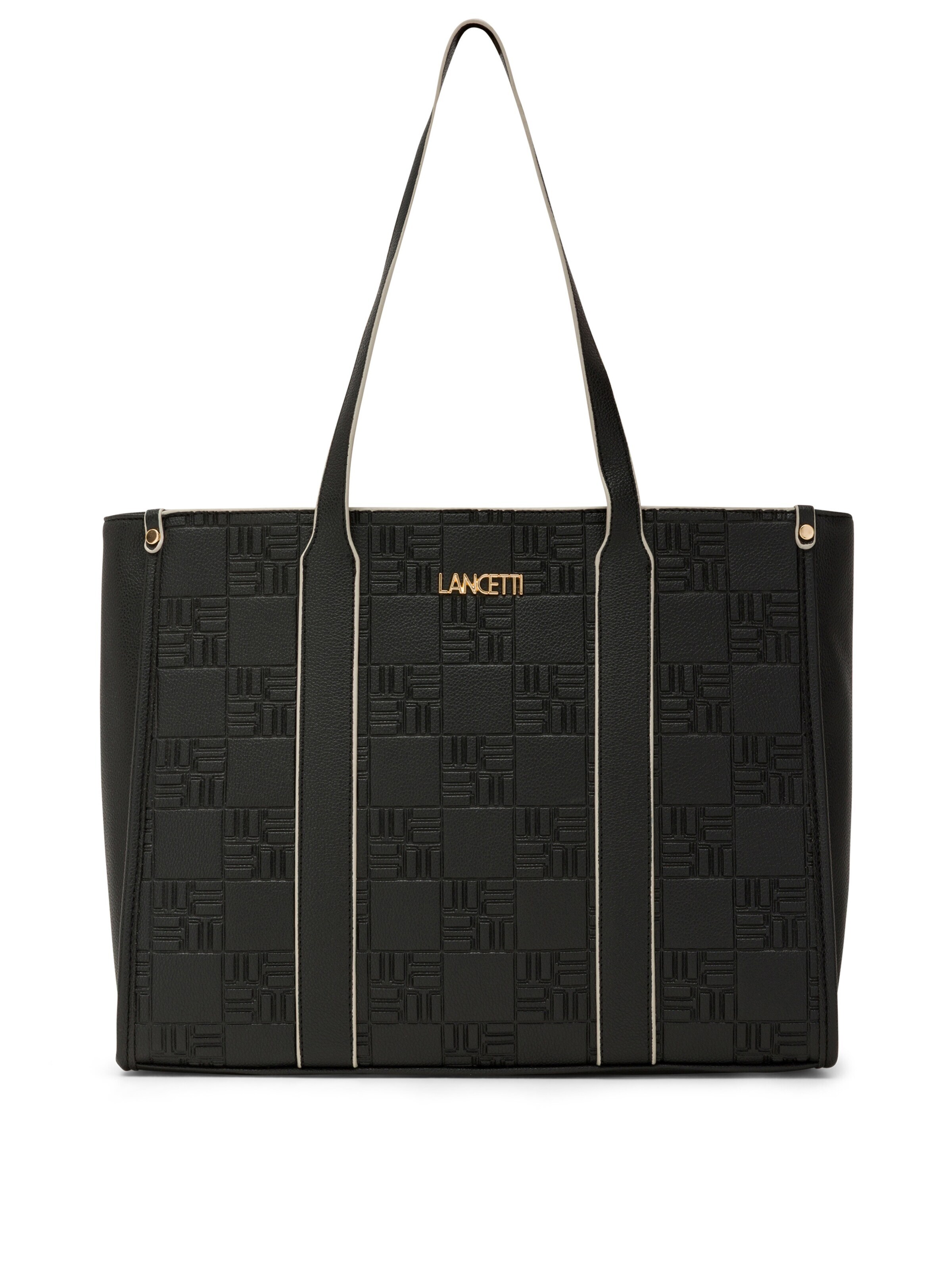 Shopper 'Geniver 3' di Lancetti in nero: frontale