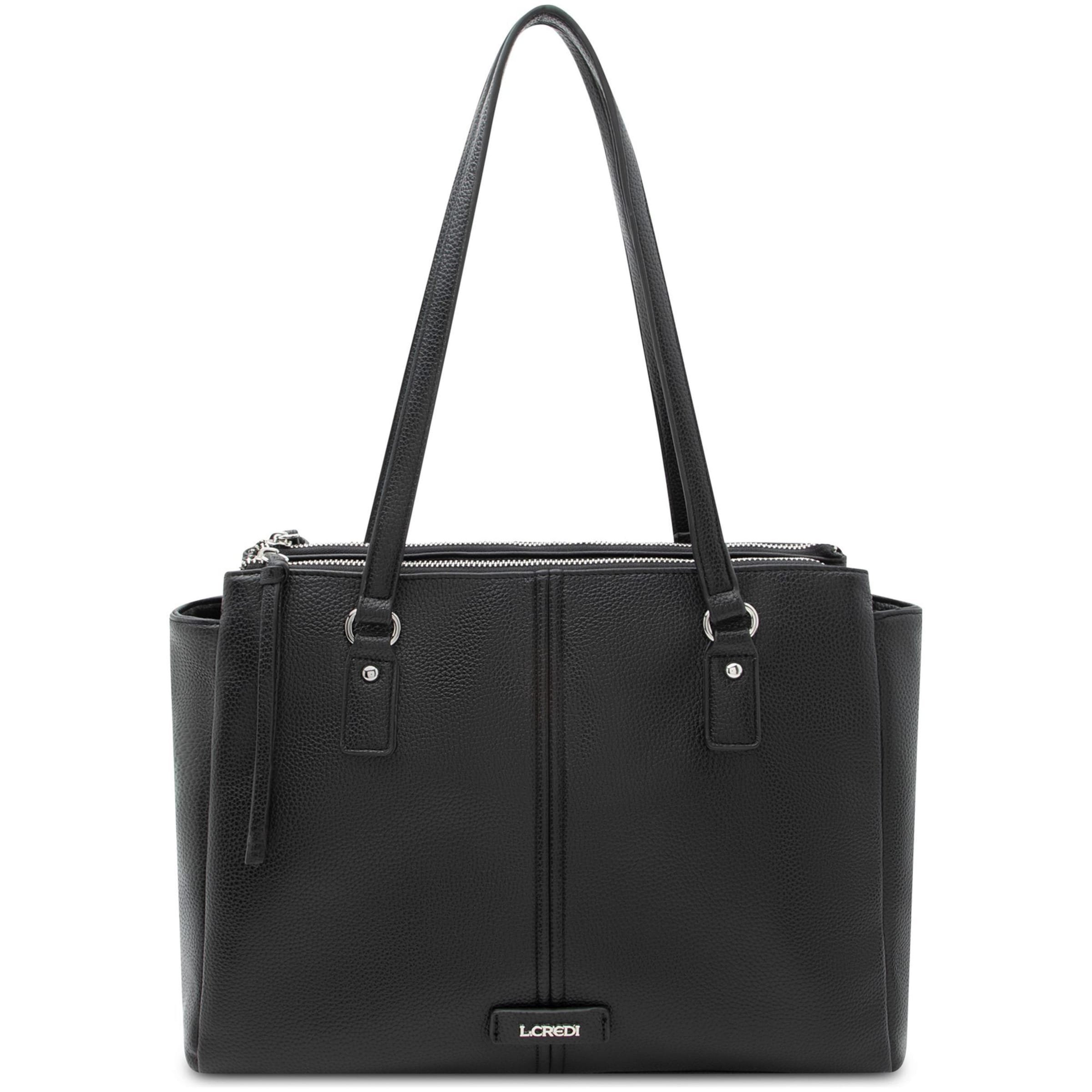 L.CREDI Shopper 'Rachida' in Zwart: voorkant