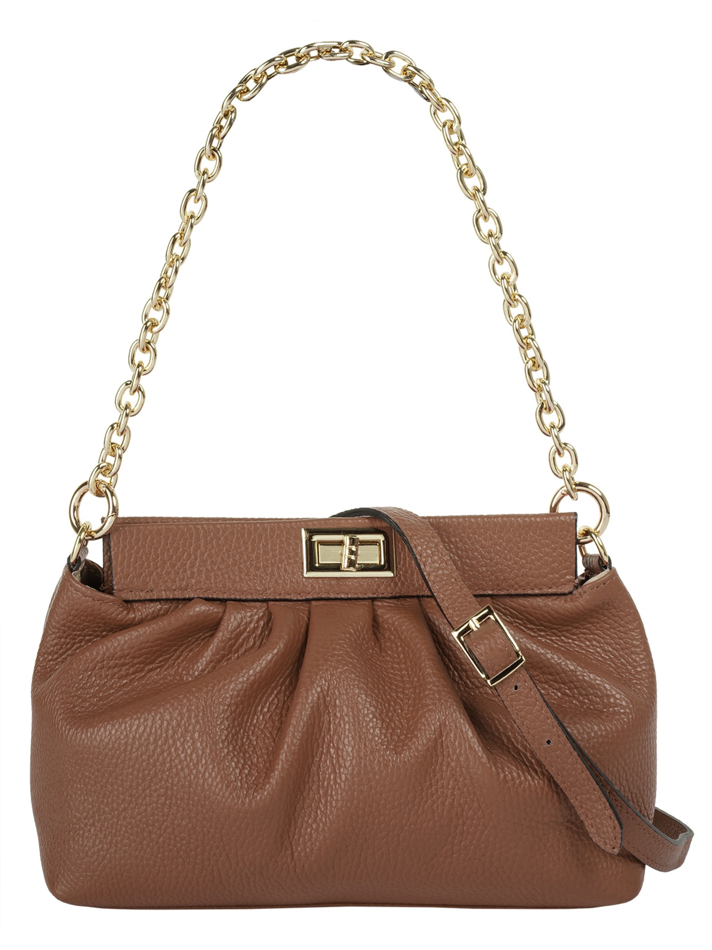 Sac à bandoulière Cluty en marron : devant