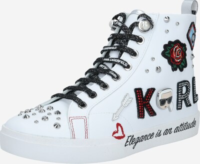 Karl Lagerfeld Baskets hautes 'Skool Jewel Badge II Hi' en mélange de couleurs / blanc, Vue avec produit