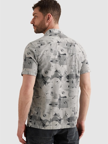 PME Legend Regular fit Skjorta 'Shirt with short sleeves and allover print' i blå