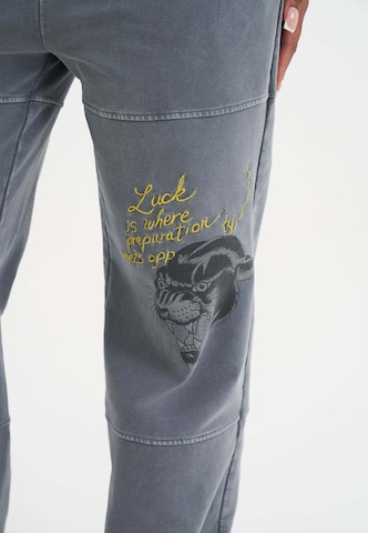 Wide Leg Pantalon Ed Hardy en gris
