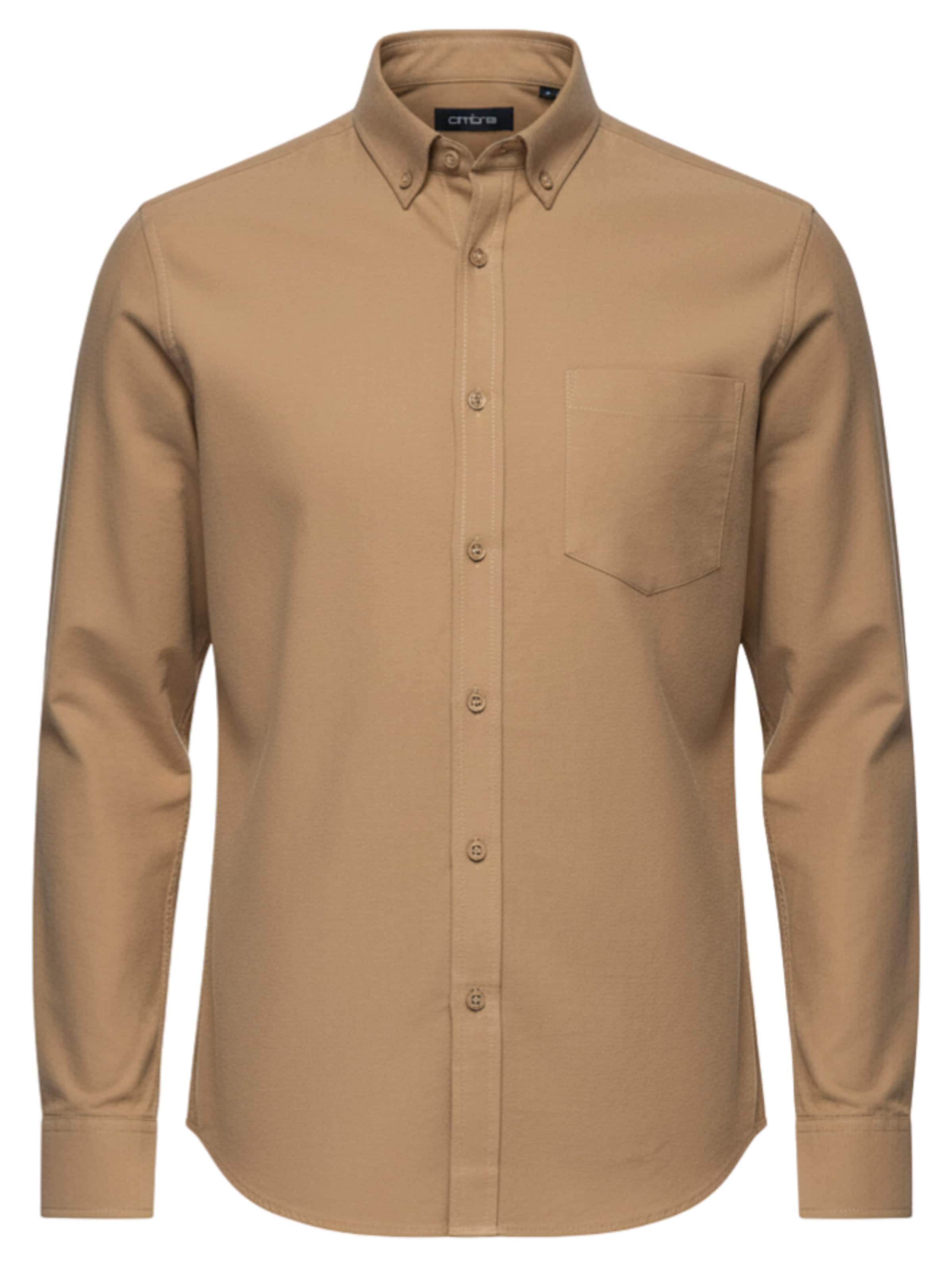 Ombre Regular fit Button Up Shirt 'OM-SHOS-0153' in Brown: front