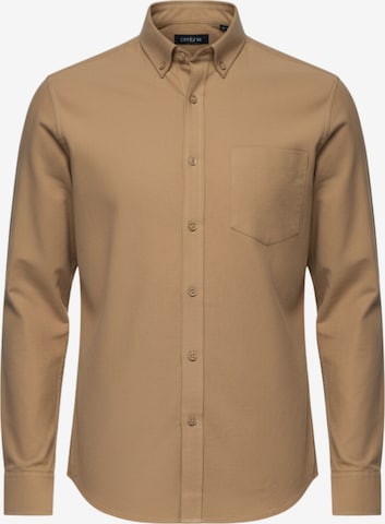 Ombre Button Up Shirt 'OM-SHOS-0153' in Brown: front