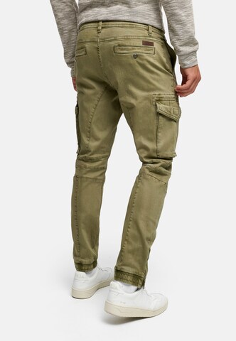 INDICODE JEANS Tapered Cargo trousers 'Alex' in Green
