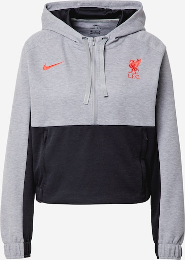 NIKE Sportsweatshirt 'Liverpool FC' in graumeliert / koralle / schwarz, Produktansicht