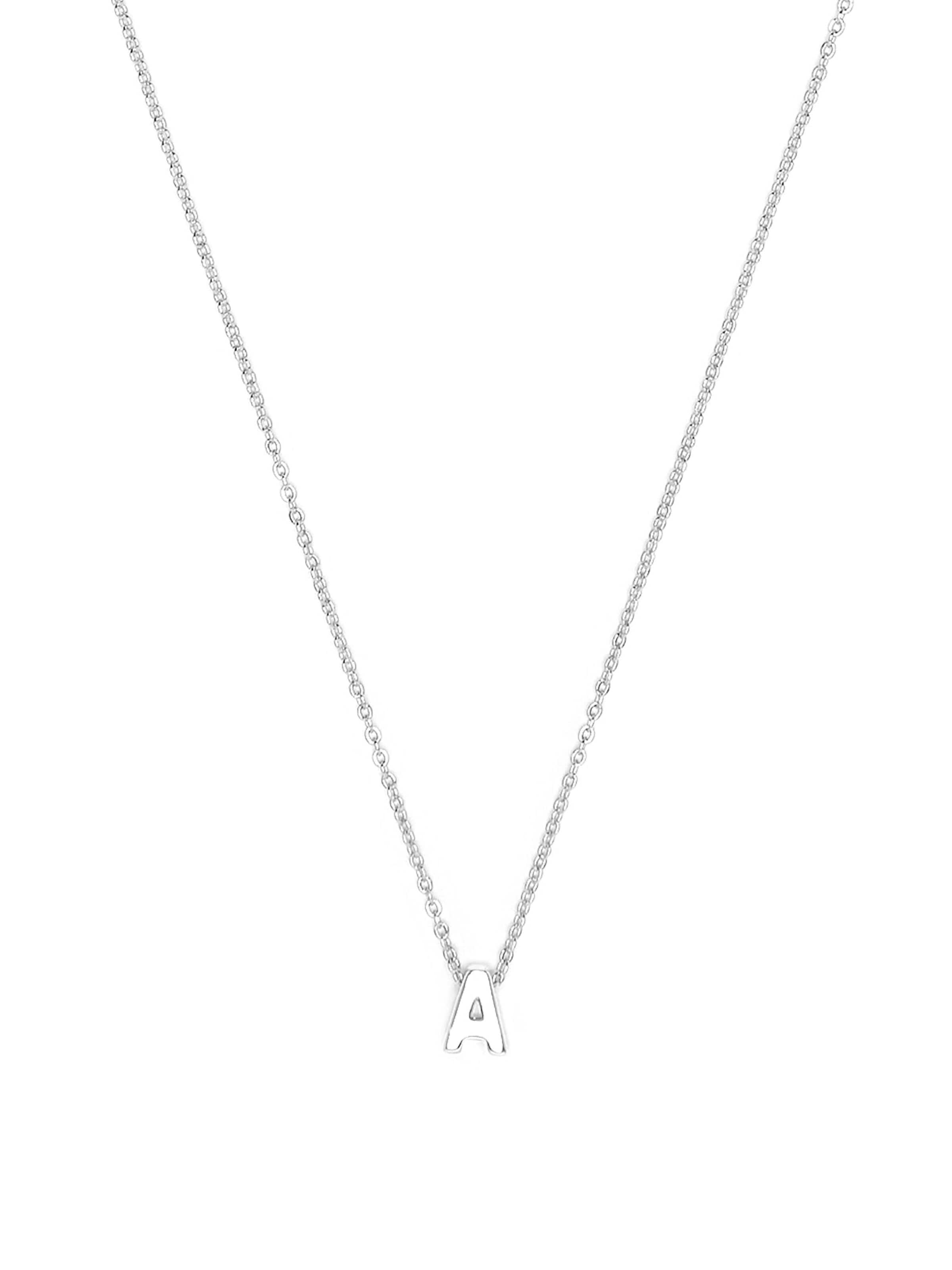 Luxenter Ketting 'A' in Zilver: voorkant