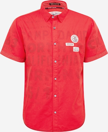 CAMP DAVID Regular fit Button Up Shirt in Red: front