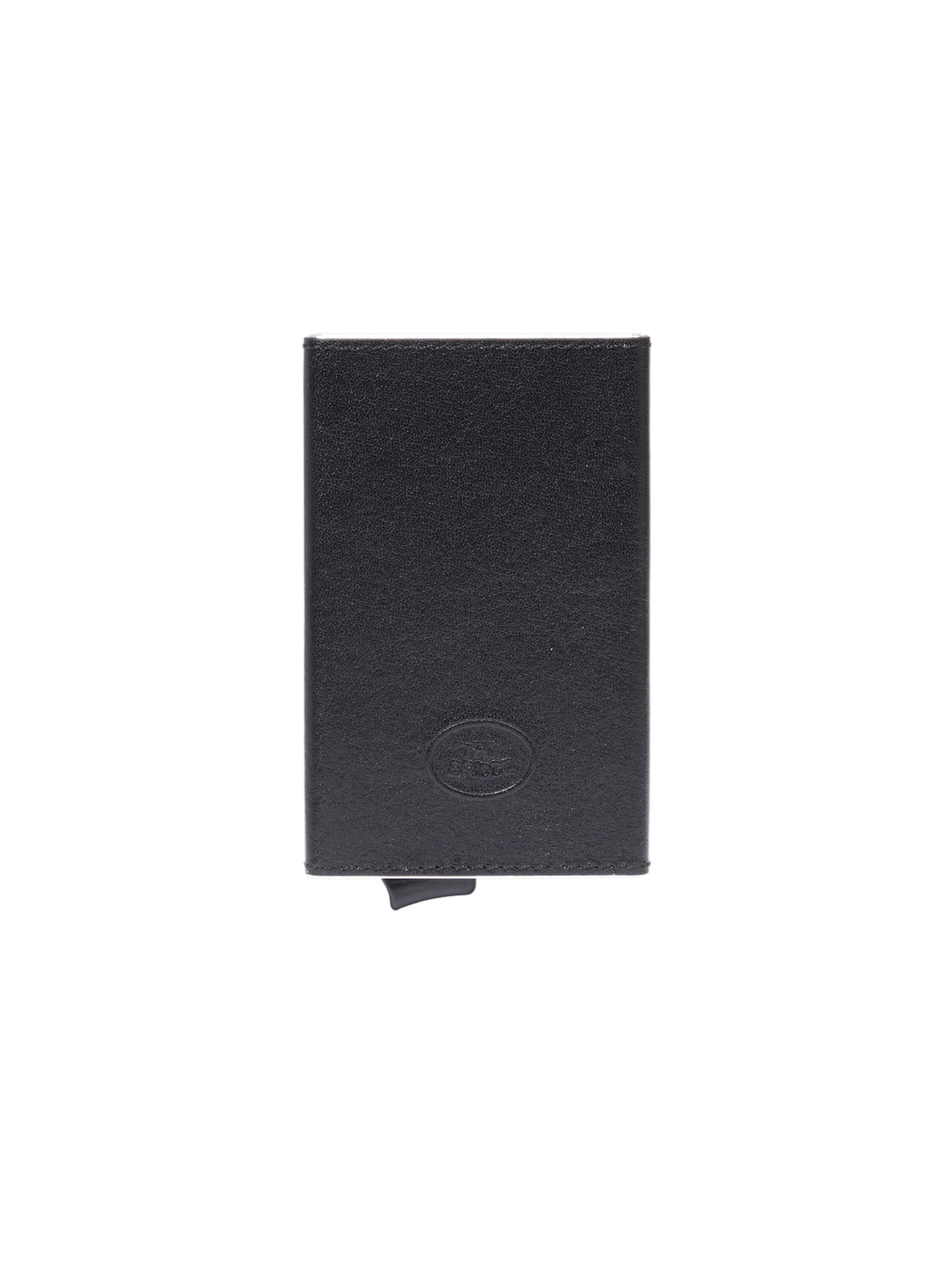 The Bridge Wallet in Black: front