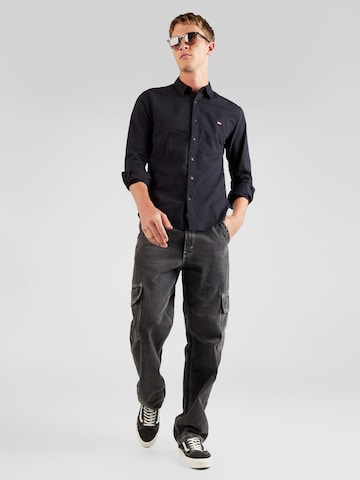 Coupe slim Chemise 'LS Battery HM Shirt Slim' LEVI'S ® en noir