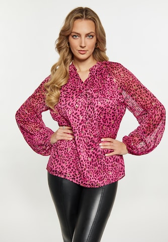 faina Blouse in Roze: voorkant