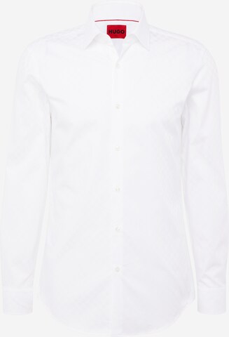 HUGO Slim fit Button Up Shirt 'Kenno' in White: front