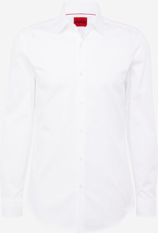 Coupe slim Chemise 'Kenno' HUGO Red en blanc : devant