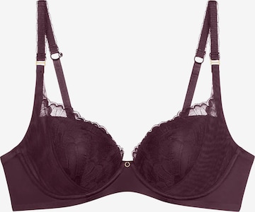 TRIUMPH Classic Bra 'Love in Lace' in Red: front
