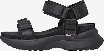 Pepe Jeans Sandals ' VENUS BLOCK ' in Black: front