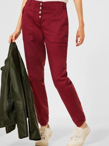 CECIL Tapered Broek in Rood