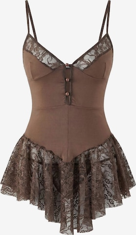 Trendyol Пенюар в кафяво: отпред