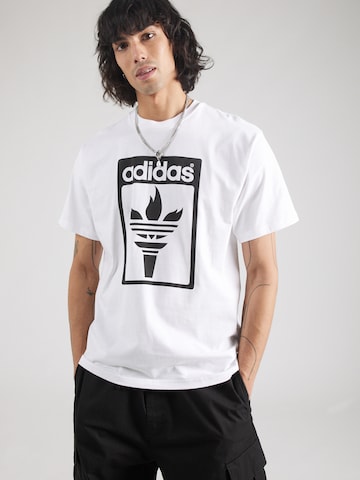 ADIDAS ORIGINALS Shirt 'Trefoil Torch' in White: front