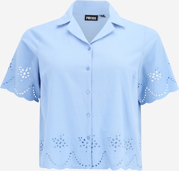 PIECES CurveBluza 'PCALMINA' - plava boja: prednji dio