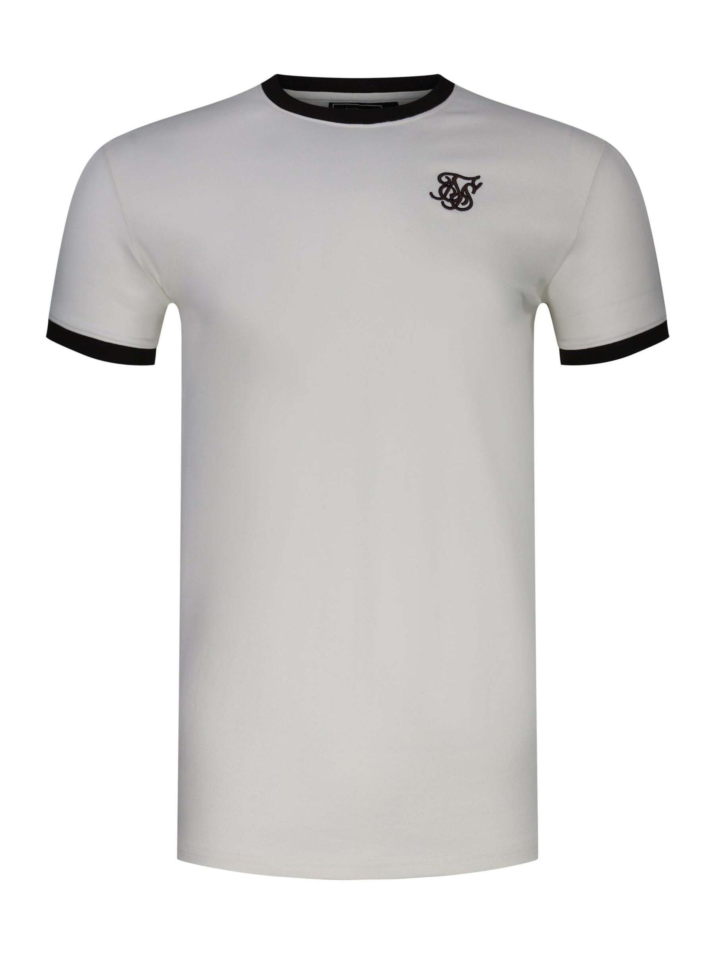 SikSilk - Camiseta 'Stripe Ringer' en beige: frente