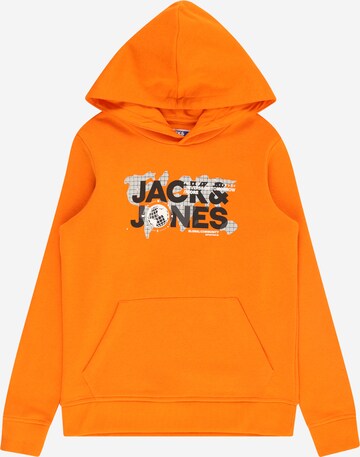 Jack & Jones Junior Суичър 'Dust' в оранжево: отпред