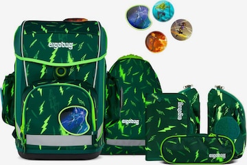 ergobag Backpack 'Cubo Light Schulranzen Set' in Green: front