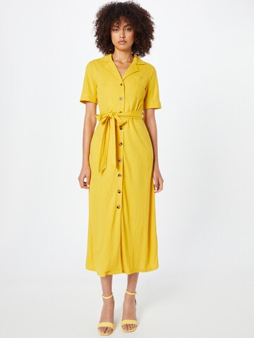WarehouseKošulja haljina - žuta boja: prednji dio