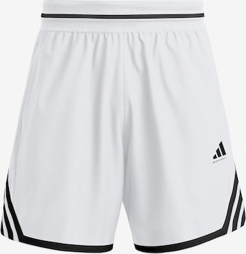 ADIDAS PERFORMANCE Loosefit Sporthose 'Crazy Lite' in Weiß: Vorderseite