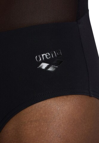 ARENA Bralette Active Swimsuit 'MESH PANELS VENT BACK' in Black