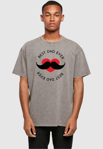 Merchcode Shirt 'Fathers Day - Best Dad' in Grijs: voorkant