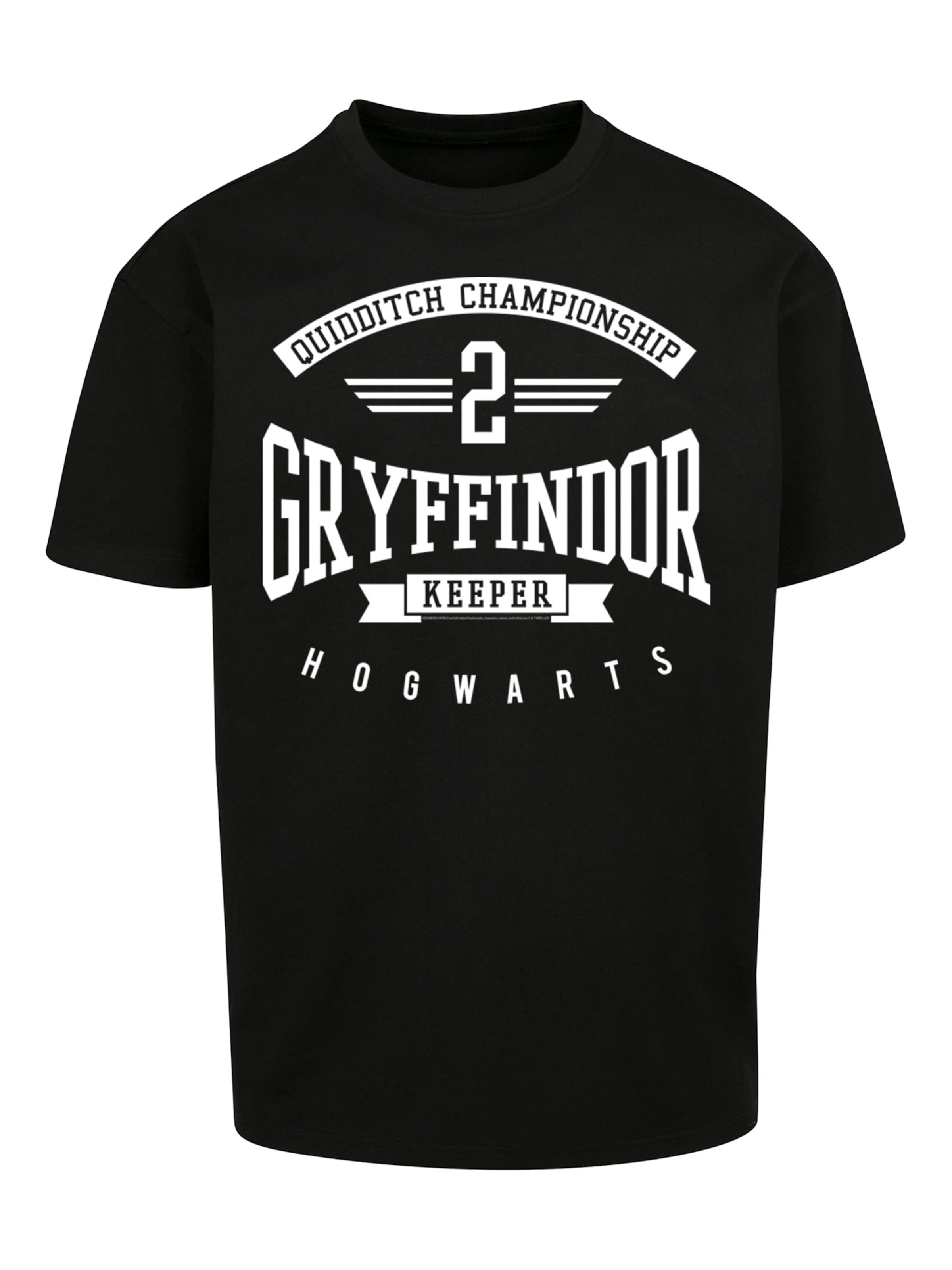 F4NT4STIC Shirt 'Harry Potter Gryffindor Keeper' in Black: front