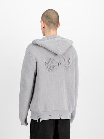 ALPHA INDUSTRIES Strickjacke in Grau: Rückseite
