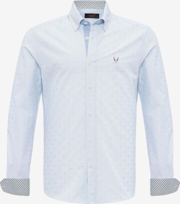 By Diess Collection Slim fit Zakelijk overhemd in Blauw: voorkant