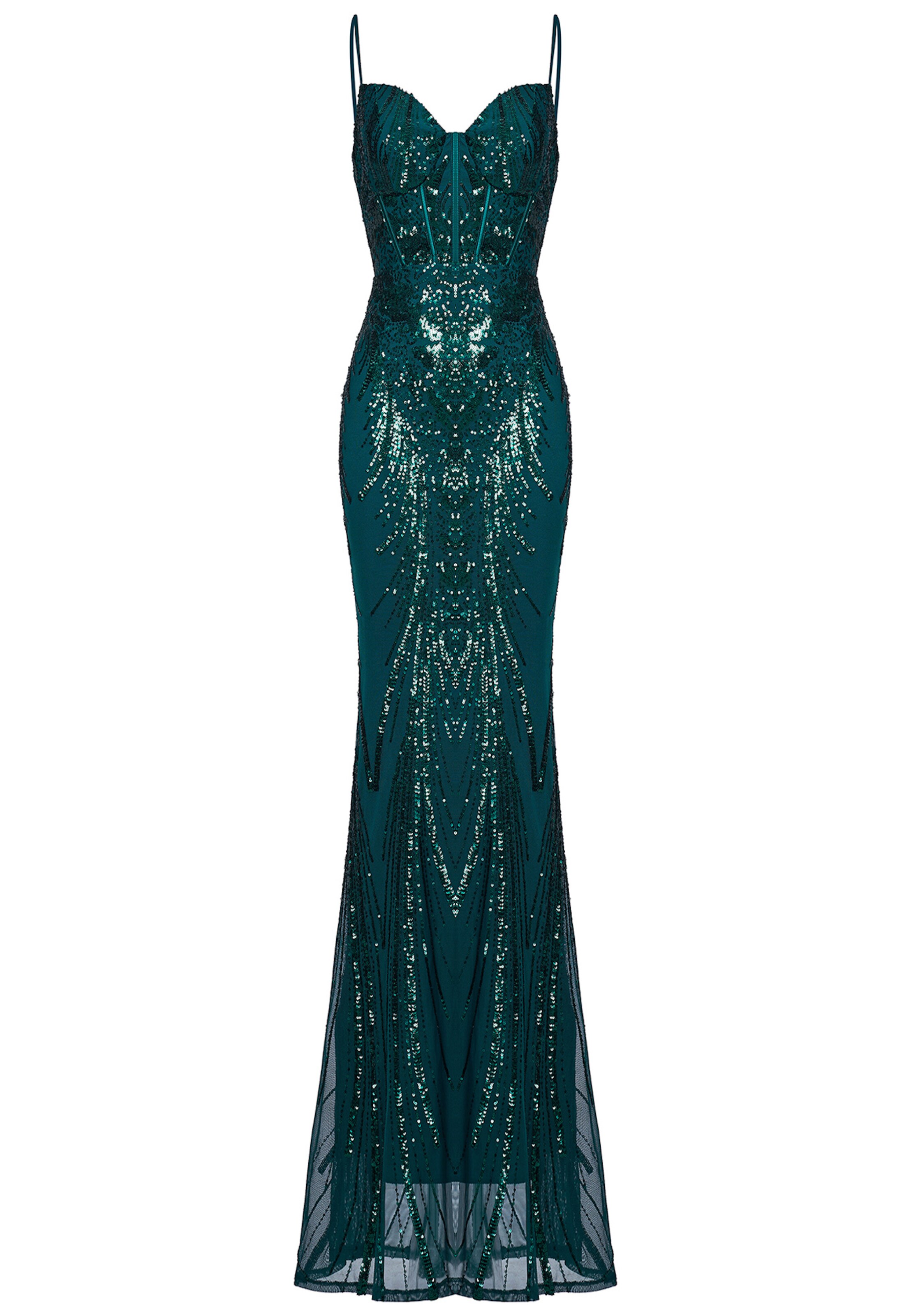 Moda Minx Abendkleid 'Gabrielle' in Grün: Vorderseite