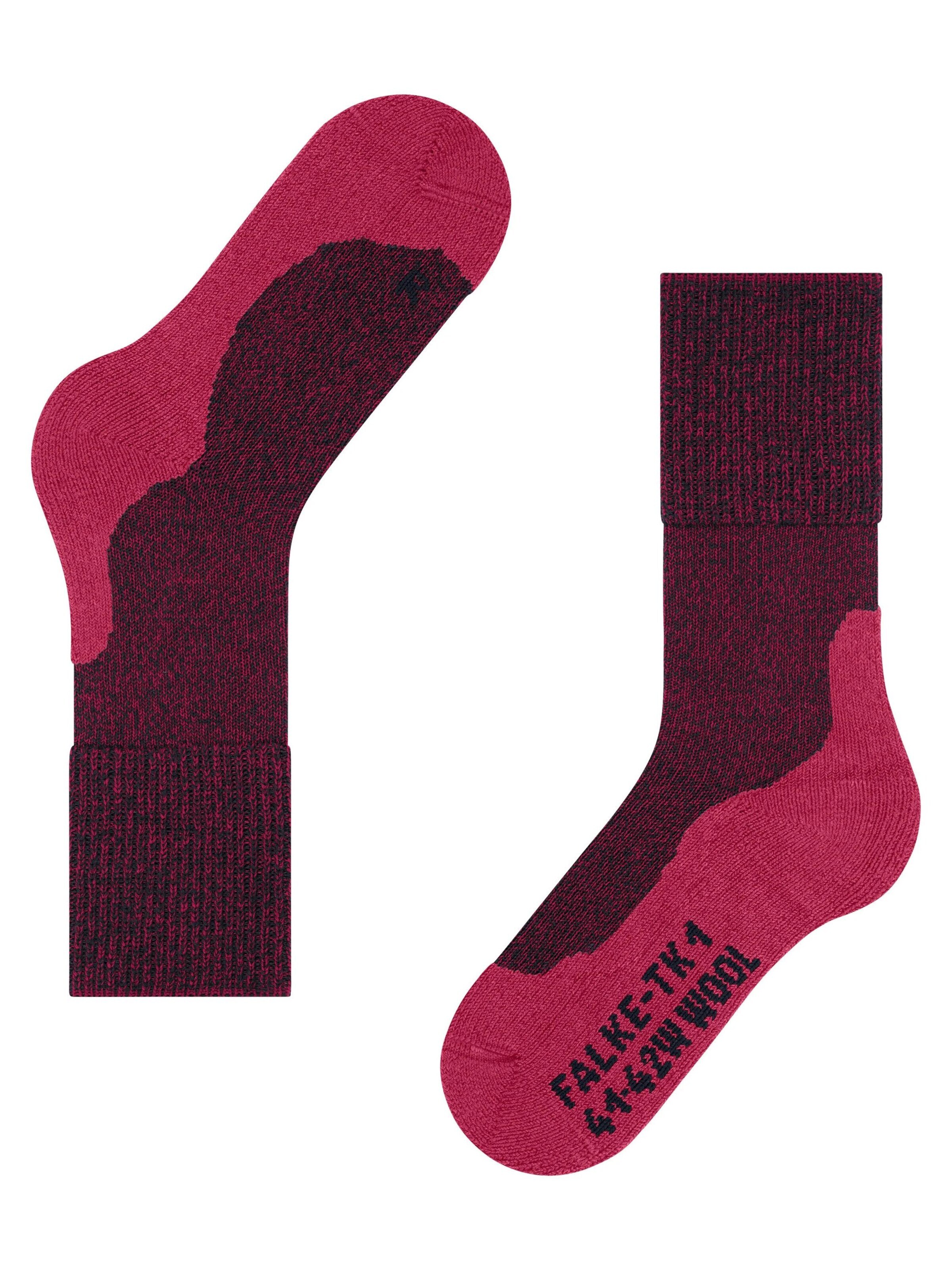 FALKE Athletic Socks 'TK1 Adventure Wool' in Red